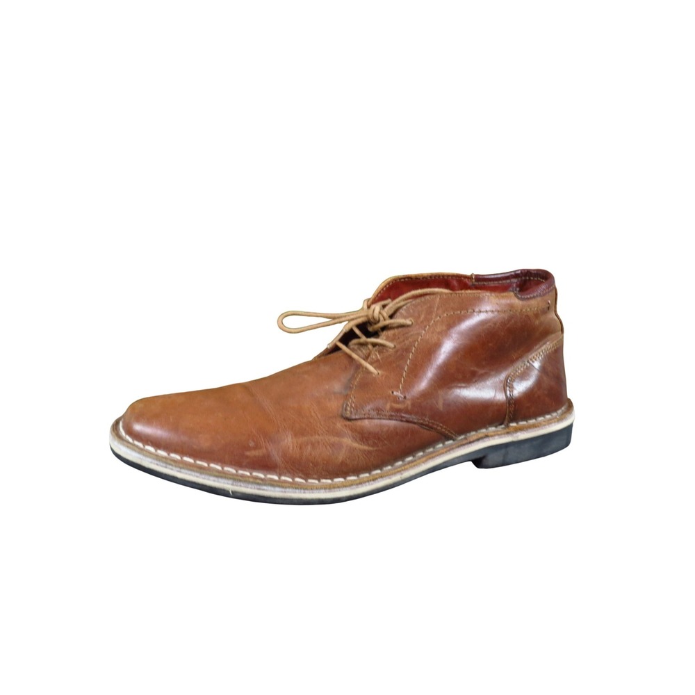 Steve Madden Harken 247 Men Chukka Boot 8.5 Work Cognac Leather